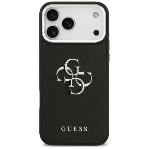 iPhone 17 Pro Max Fekete Guess - Hardcase 4G Grained Big and Classic Logo (GUHCP17XPG4SMCEK) tok