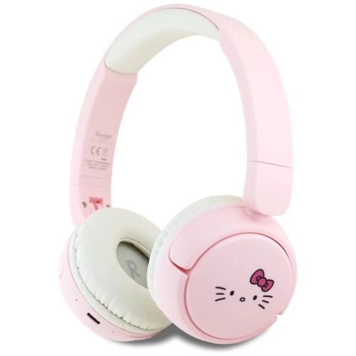 Hello Kitty Rózsaszín arc logó Bluetooth on-ear fejhallgató