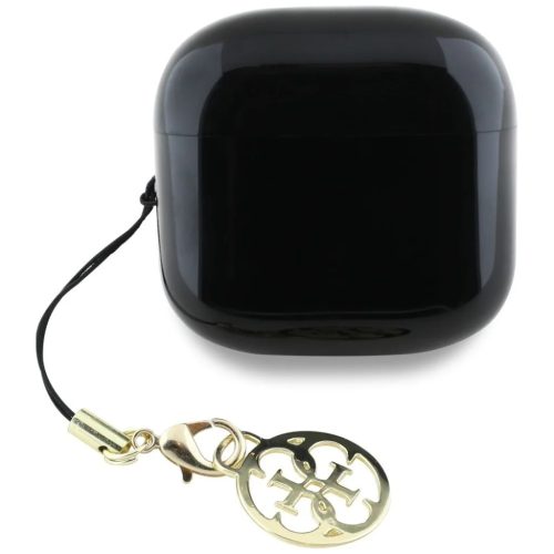 Guess Glossy Effect Printed Classic Logo & Charm TWS fülhallgató - fekete