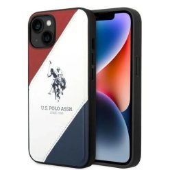   US Polo USHCP14MPSO3 iPhone 14 Plus 6.7" fehér/fehér Tricolor Dombornyomott tok