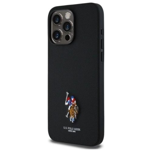 US Polo USHCP15XPEMK iPhone 15 Pro Max 6.7" fekete/fekete hímzett DH Color tok