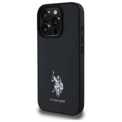 US Polo USHCP15XPGEK iPhone 15 Pro Max 6.7" fekete/fekete bőr hímzett DH Color tok