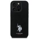 US Polo USHCP15XPGEK iPhone 15 Pro Max 6.7" fekete/fekete bőr hímzett DH Color tok