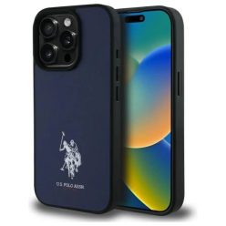   US Polo USHCP15XPGEV iPhone 15 Pro Max 6.7" Sötétkék Bőr Hímzett DH Szín tok