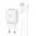 USAMS Töltő 2xUSB 18W + Lightning/USB-A kábel Gyors Töltés fehér sorozat HC HCXLTZ01