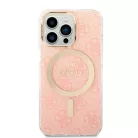 Set Guess GUBPP13XH4EACSP tok+ töltő iPhone 13 Pro Max pink/pink hard tok 4G Print MagSafe