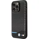 iPhone 13 Pro Max 6.7" fekete/fekete BMW BMHCP13X22NBCK kemény tok bőr karbon tok