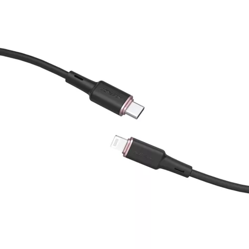 Acefast - Adatkábel (C2-01) - Type-C - Lightning, 30W, 3A, Gyors töltés, MFi tanúsítvány, 1.2m - Fekete