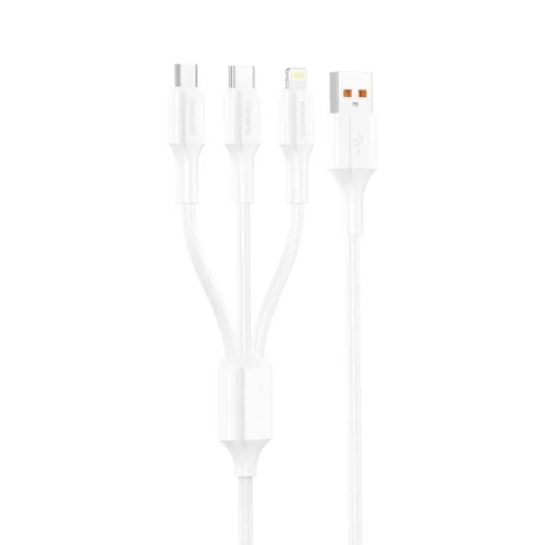 FONENG kábel XS01 3in1 3A 1.2M Fehér