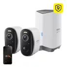 Baseus N1 2K Biztonsági Kamera 2-Kamera Készlet (Fehér)