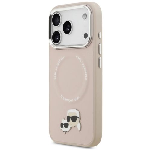 iPhone 17 Pro Max Karl Lagerfeld Karl & Choupette Pins MagSafe rózsaszín tok