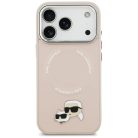 iPhone 17 Pro Max Karl Lagerfeld Karl & Choupette Pins MagSafe rózsaszín tok