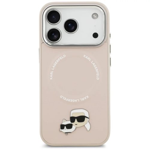 iPhone 17 Pro Max Karl Lagerfeld Karl & Choupette Pins MagSafe rózsaszín tok