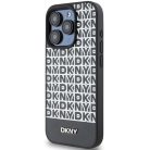 Original Case DKNY keménytok bőr nyomtatott mintával fém logóval MagSafe DKHMP15XPSOSPK iPhone 15 Pro Max fekete tok