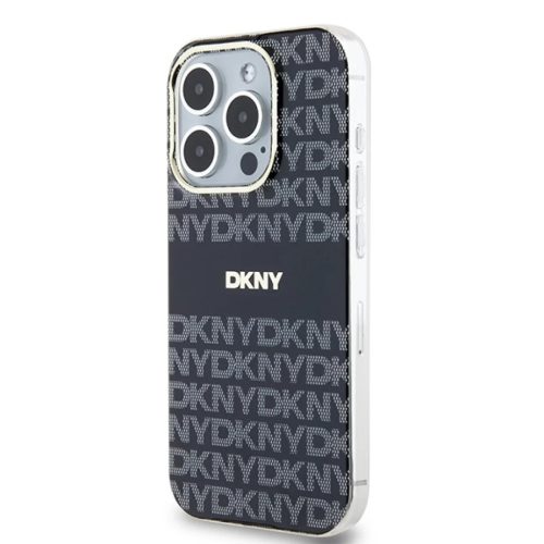 Original Case DKNY hardcase IML Mono & Stripe MagSafe DKHMP14LHRHSEK tok iPhone 14 Pro fekete