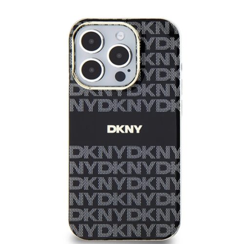 Original Case DKNY hardcase IML Mono & Stripe MagSafe DKHMP14LHRHSEK tok iPhone 14 Pro fekete