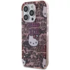 Eredeti Hello Kitty kemény tok graffiti IML Tags HKHCP14XHDGPTP iPhone 14 Pro Max rózsaszín tok