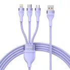 Baseus Cable Flash Series II 3 az 1-ben - USB to Type C, Lightning, Micro USB - 66W 6A 1,2 méter (CASS040005) lila