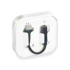 USB Type-C/3.5 mm Jack átalakító adapter fekete DAC