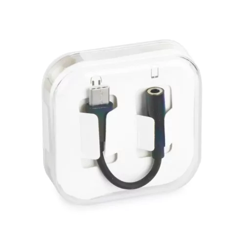 USB Type-C/3.5 mm Jack átalakító adapter fekete DAC