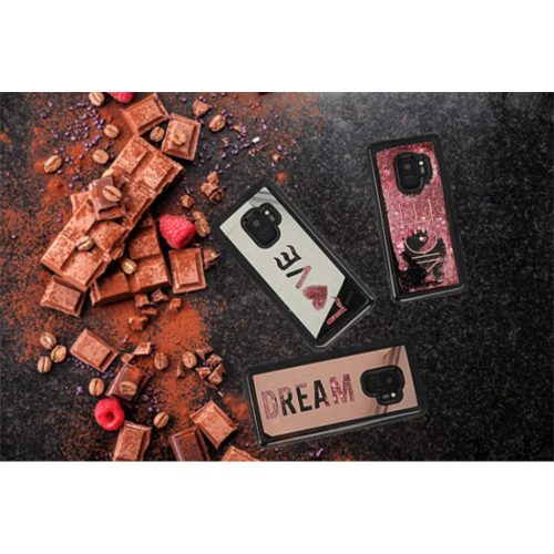 Vennus Mirror csillogó feliratos tok Samsung S9