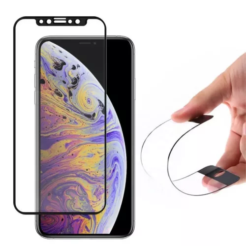 iPhone 12 Mini fekete keretes üvegfólia Wozinsky Flexi nano hybrid 9H