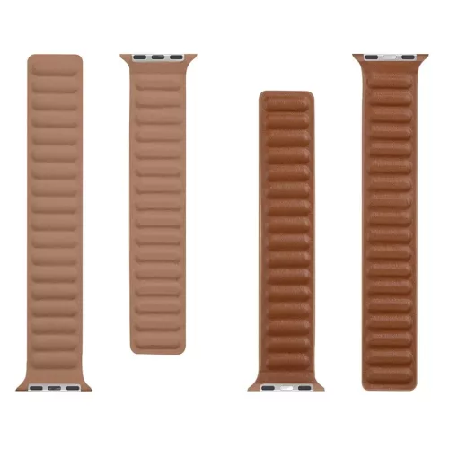 Apple Watch 3/4/5/6/7/8/SE 38/40/41 mm Tactical 724 Loop Leather bőr óraszíj barna