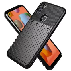  Samsung Galaxy M11 Thunder fokozott védelmet biztosító flexibilis TPU tok fekete