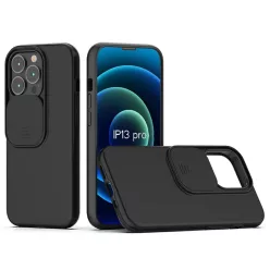   iPhone 13 Pro Max matt TPU tok kameralencse védővel piros (ip13-pro-max-tpu-lens-red)