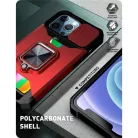 iPhone 13 Pro Max Ring Armor tok kameralencse védővel, kihajtható támasszal, kártyatartóval sötétzöld (ip-13-pro-max-ring-armor-dark-green)