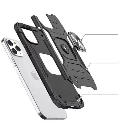 iPhone 13 Pro Max Wozinsky Ring Armor Case Kickstand telefontok rózsaszín