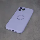 iPhone 13 Pro Max Szilikon tok hátlapi gyűrűvel lila