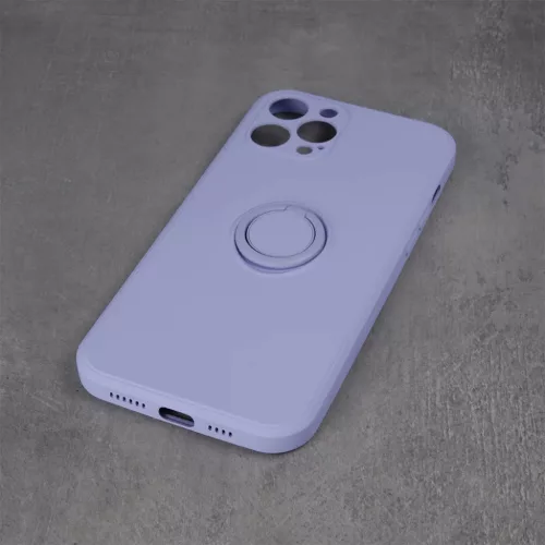 iPhone 13 Pro Max Szilikon tok hátlapi gyűrűvel lila