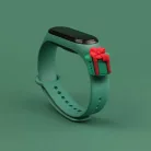 Strap Xmas karácsonyi óraszíj Xiaomi Mi Band 4 / Mi Band 3 sötétzöld ajándék