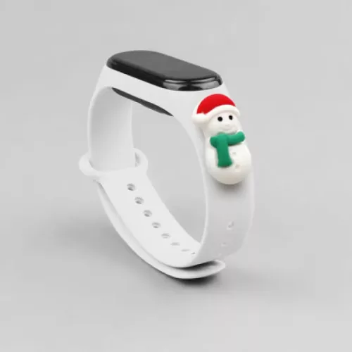 Strap Xmas karácsonyi óraszíj Xiaomi Mi Band 4 / Mi Band 3 fehér hóember