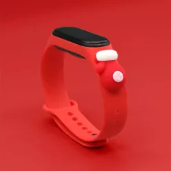   Strap Xmas karácsonyi óraszíj Xiaomi Mi Band 4 / Mi Band 3 piros kesztyű