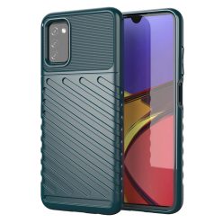   Samsung Galaxy A03s fokozott védelmet biztosító flexibilis TPU tok zöld Alphajack