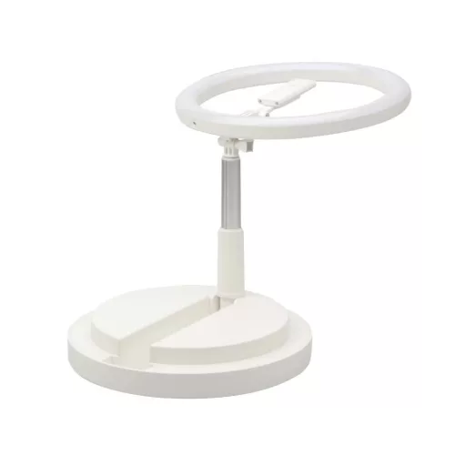 30cm LED 12'' asztali körfény, ringlight és telefontartó fehér One Leg Stand Y2