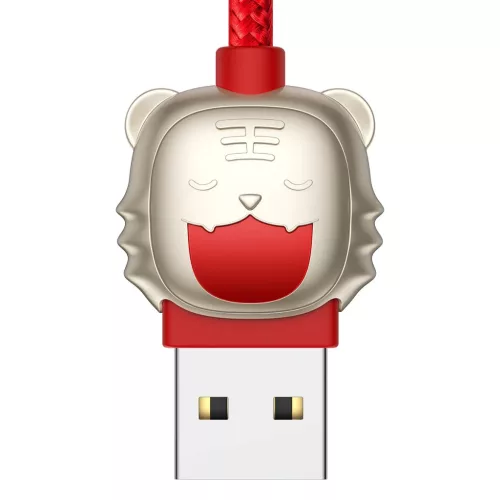 Baseus Cable Year Of The Tiger 3in1 - USB - USB Type C/ Lightning/ Micro USB - 3.5A 1.2m piros