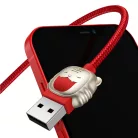 Baseus Cable Year Of The Tiger 3in1 - USB - USB Type C/ Lightning/ Micro USB - 3.5A 1.2m piros