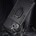 Samsung Galaxy A03s Ring Lens tok kameralencse védővel, kihajtható mágneses támasszal piros Alphajack