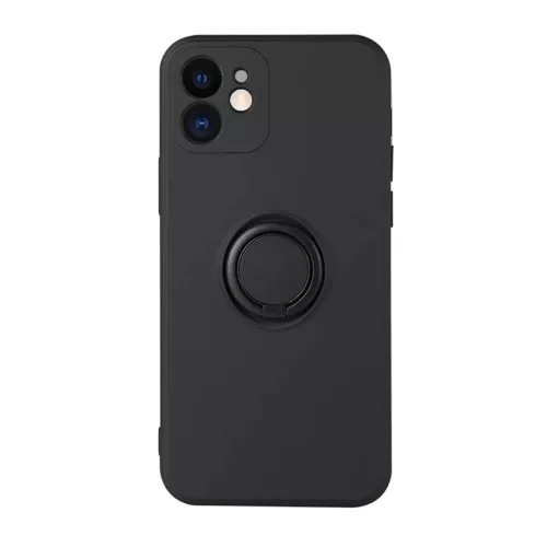 iPhone 13 Pro Max Vennus szilikon tok hátlapi gyűrűvel fekete