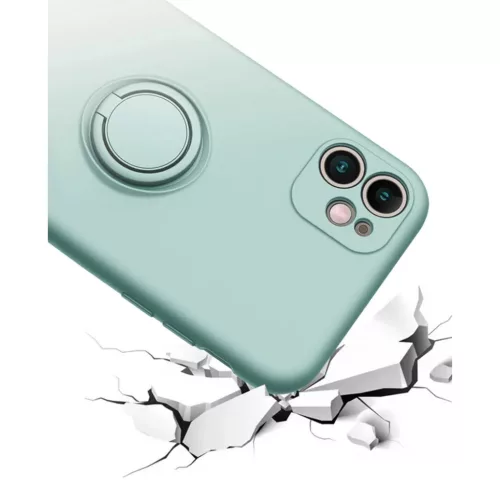 iPhone 13 Pro Max Vennus szilikon tok hátlapi gyűrűvel fekete