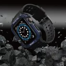 Apple Watch 4/5/6/7/8/SE (42/44/45mm) Armored Óraszíj és Tok Fekete / Kék