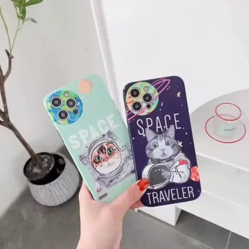 iPhone 13 Pro Max Cartoon Space TPU tok égkék Alphajack