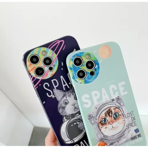 iPhone 13 Pro Max Cartoon Space TPU tok égkék Alphajack