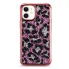 iPhone 13 Pro Max Diamond leopárd tok mintával rózsaszín színben Alphajack