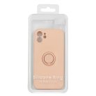 Samsung Galaxy A03S Vennus szilikon tok hátlapi gyűrűvel világos rózsaszín