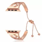 Apple Watch 3/4/5/6/7/8/SE (38/40/41mm) karkötő formájú V2 fém óraszíj rose gold színű Alphajack