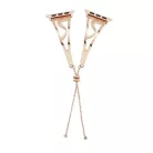 Apple Watch 3/4/5/6/7/8/SE (38/40/41mm) karkötő formájú V2 fém óraszíj rose gold színű Alphajack